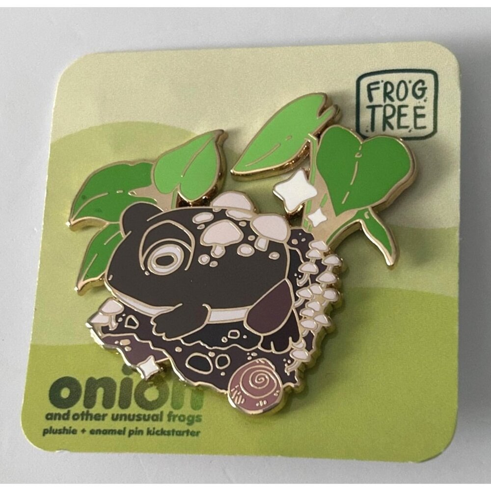 Cute Mushroom Frog Enamel Pin By Frog Tree Onionfrog